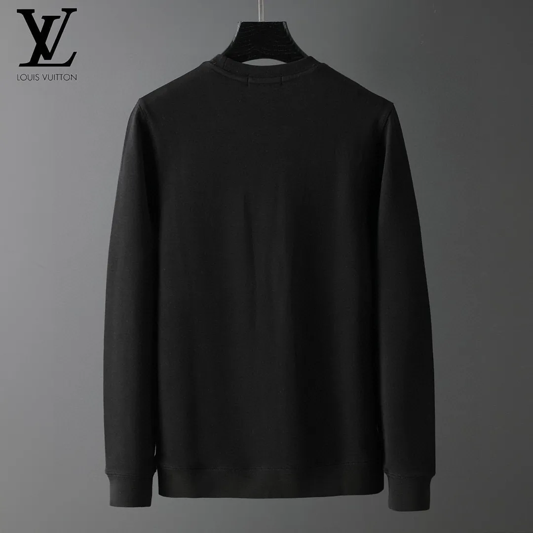🅿️220 brand [LV Louis Vuitton] (good news for fat people) 2025ss autumn latest long-sleeved round-neck sweatshirt, on sale simultaneously on the official website. Refreshing and breathable. Made of top Tencel Roman. Comfortable and soft. 3D three-dimensional clarity. Super fashion sense. Great for gifting and keeping for yourself. Size: M-5XL (can wear up to 220 pounds)